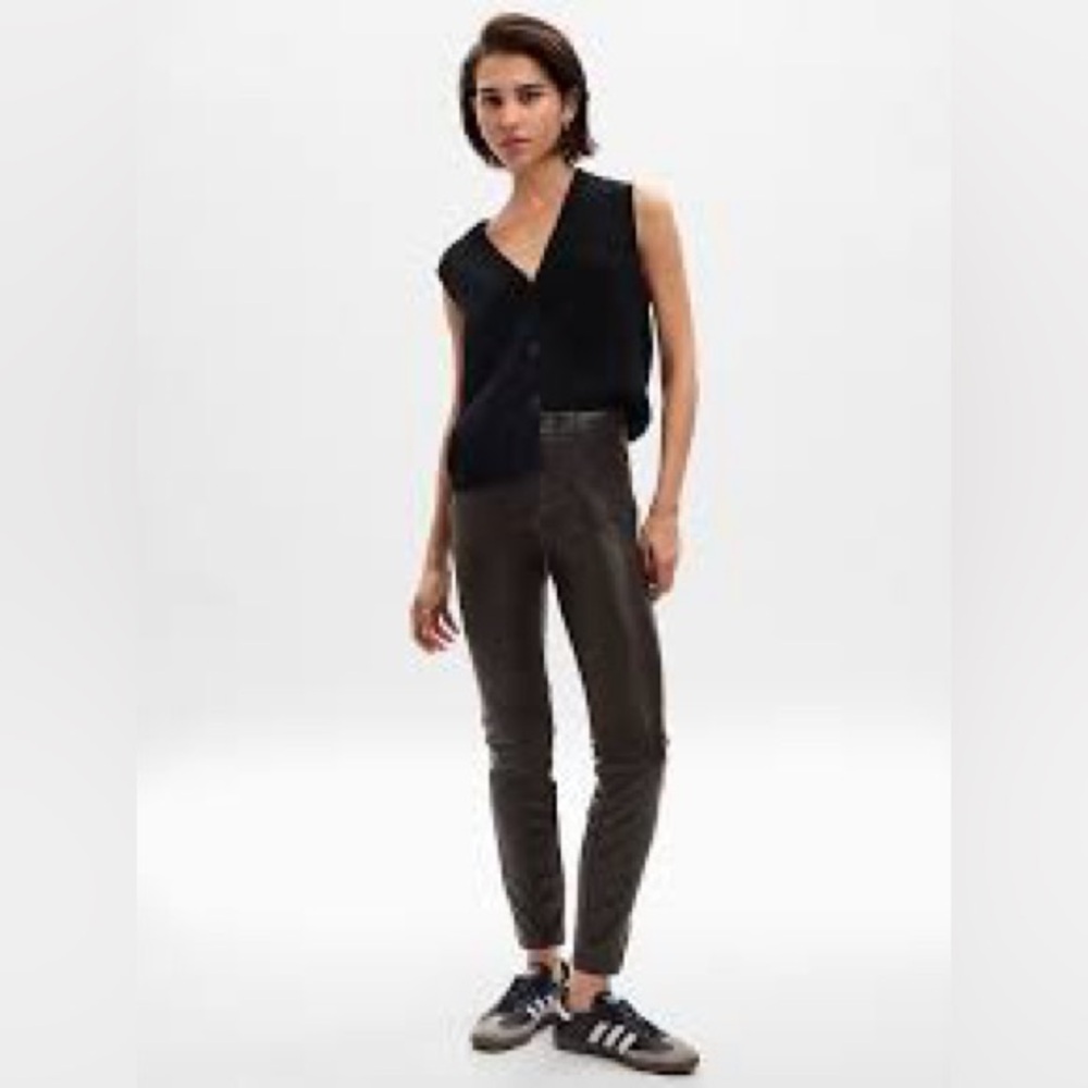 GAP dark brown faux leather Skinny Pants
